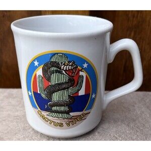 RARE VINTAGE MILITARY COFFEE MUG LABELED CACTUS VIPER